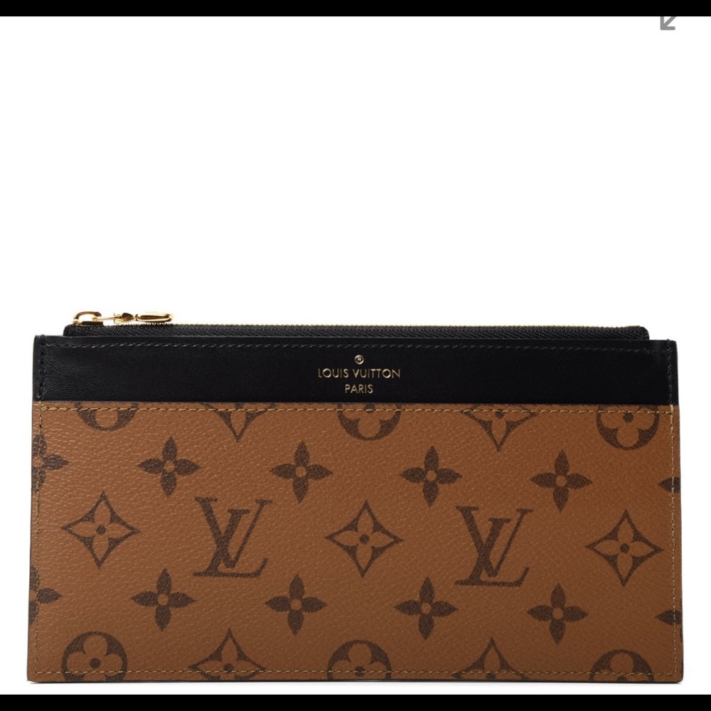 NEW Louis Vuitton Slim Purse Monogram Reverse